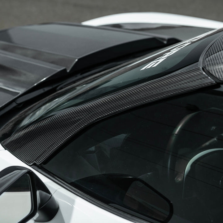 Corvette C7 Carbon Fiber A-Pillar Panel Side Molding Trim Cover Set