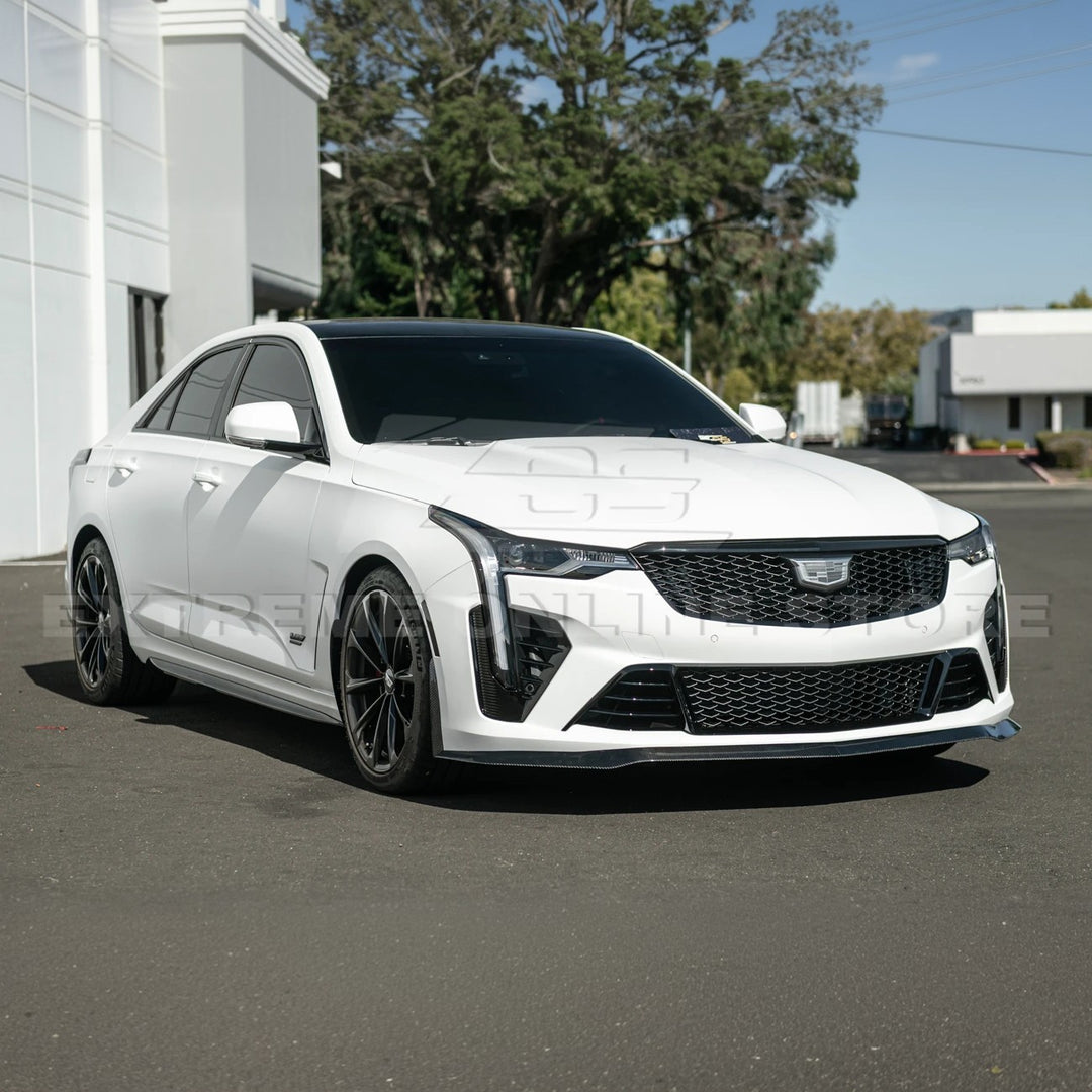 2020-Up Cadillac CT4-V Blackwing CARBON FIBER Front Splitter Side Wheel Arch