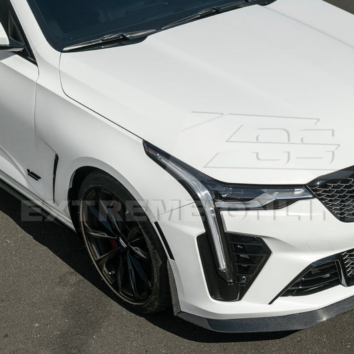 2020-Up Cadillac CT4-V Blackwing CARBON FIBER Front Splitter Side Wheel Arch