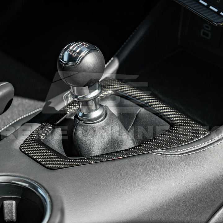 2024-Up Mustang DRY CARBON FIBER Gear Shift Panel Cover