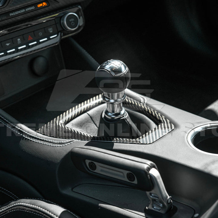 2024-Up Mustang DRY CARBON FIBER Gear Shift Panel Cover