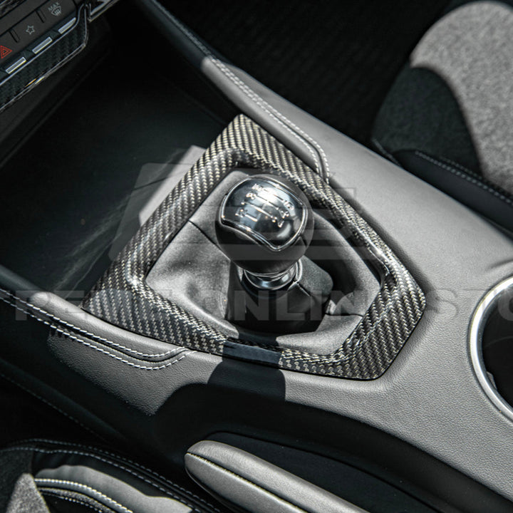 2024-Up Mustang DRY CARBON FIBER Gear Shift Panel Cover