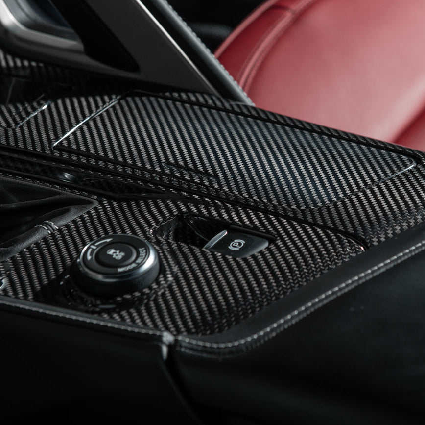 Corvette C7 | Carbon Fiber Center Console Bezel Cup Holder Trim Panel