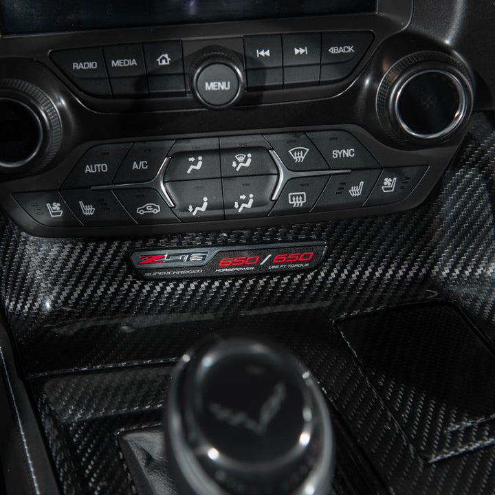 Corvette C7 | Carbon Fiber Center Console Bezel Cup Holder Trim Panel
