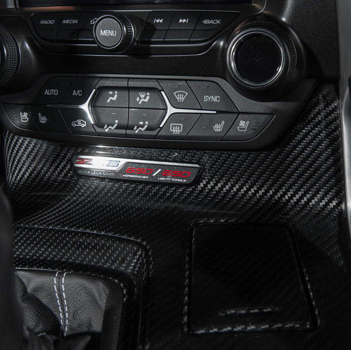 Corvette C7 | Carbon Fiber Center Console Bezel Cup Holder Trim Panel