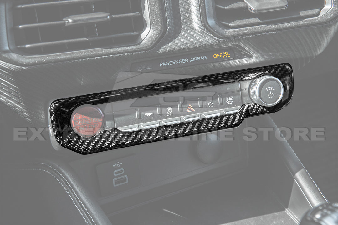 2024+ Ford Mustang DRY CARBON FIBER AC Control Panel Cover