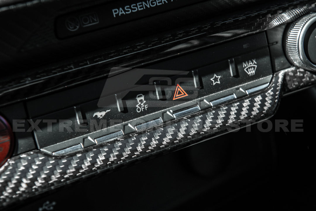 2024+ Ford Mustang DRY CARBON FIBER AC Control Panel Cover