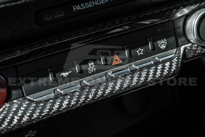 2024+ Ford Mustang DRY CARBON FIBER AC Control Panel Cover