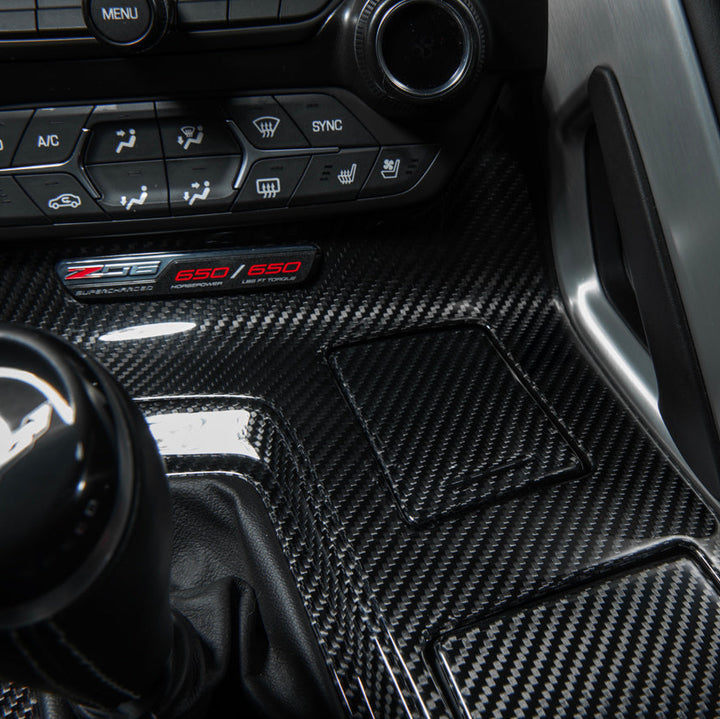Corvette C7 | Carbon Fiber Center Console Bezel Cup Holder Trim Panel
