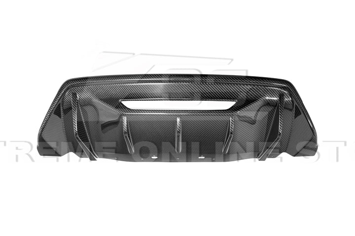 2024+ Ford Mustang Rear Finned Dry CArbon Fiber Bumper Diffuser