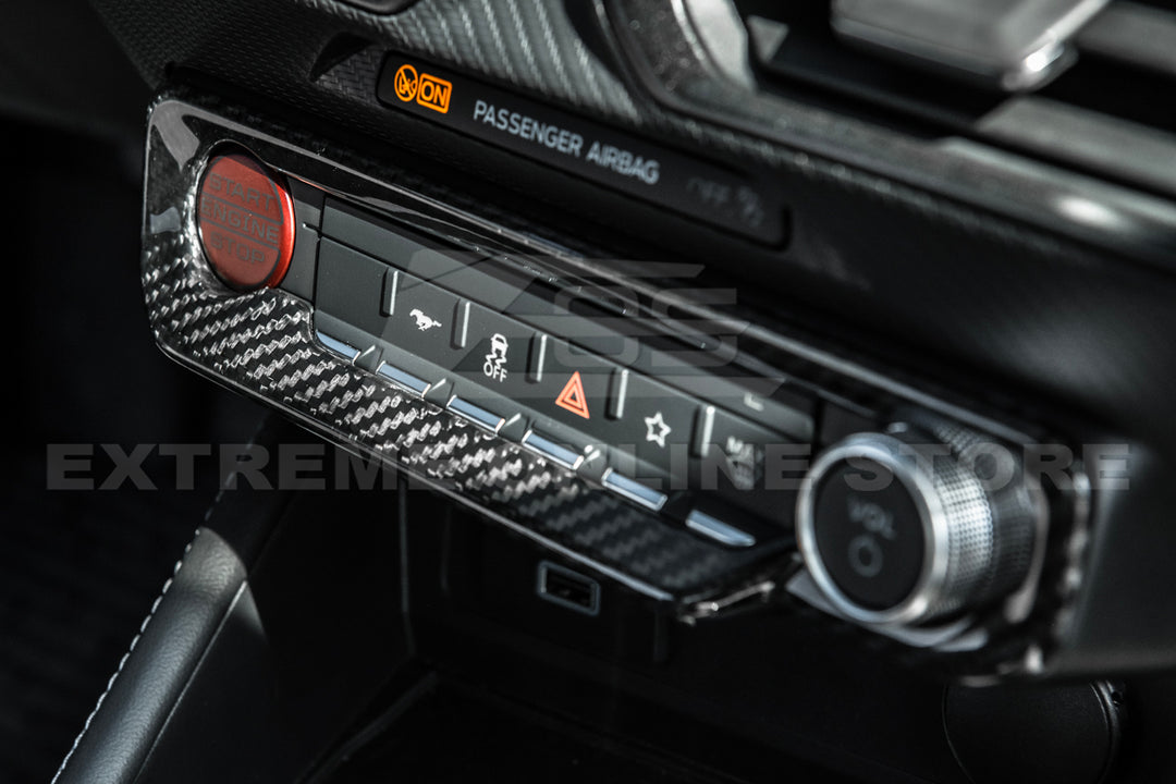 2024+ Ford Mustang DRY CARBON FIBER AC Control Panel Cover