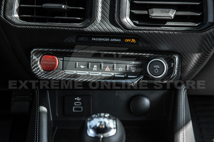 2024+ Ford Mustang DRY CARBON FIBER AC Control Panel Cover