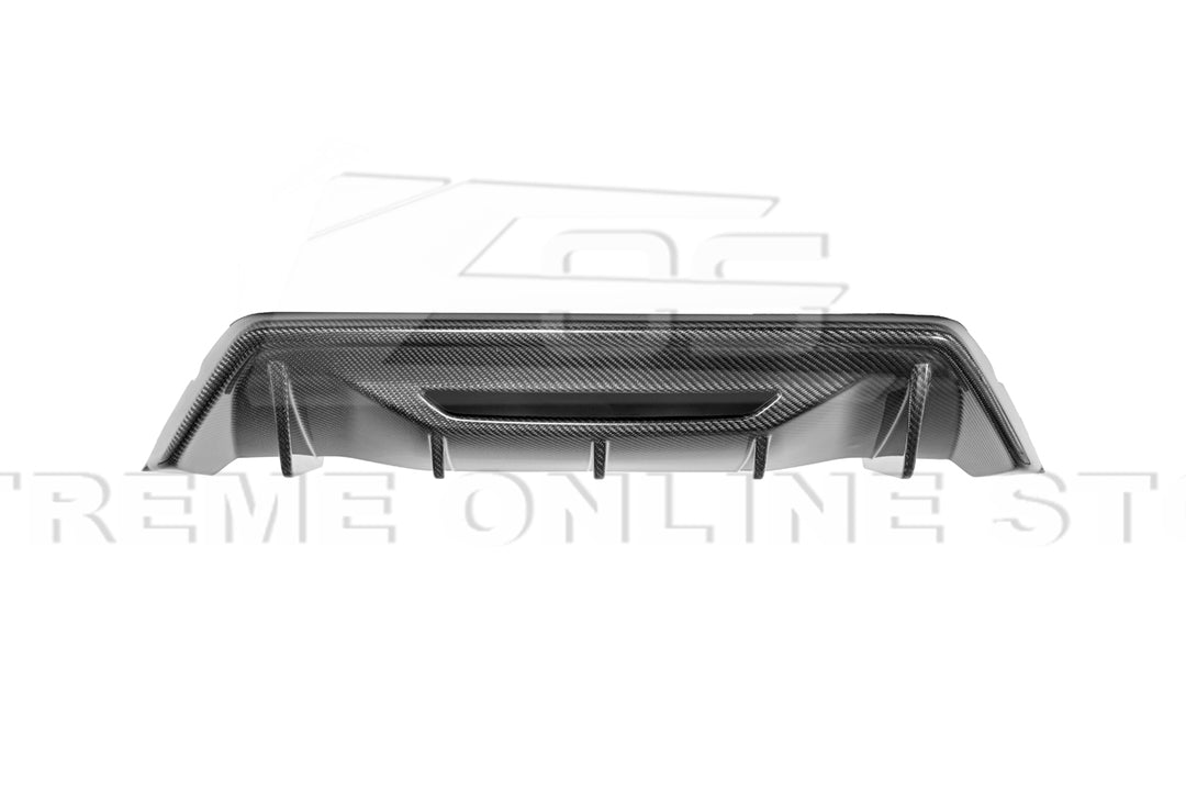 2024+ Ford Mustang Rear Finned Dry CArbon Fiber Bumper Diffuser