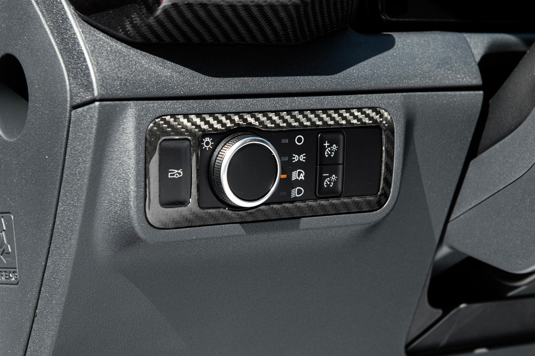 2021-Up Mustang Mach-E DRY CARBON FIBER Head Light Control Panel Trim