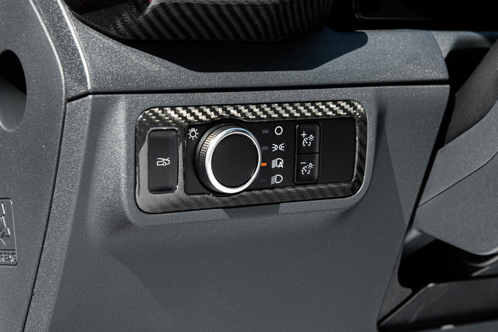 2021-Up Mustang Mach-E DRY CARBON FIBER Head Light Control Panel Trim