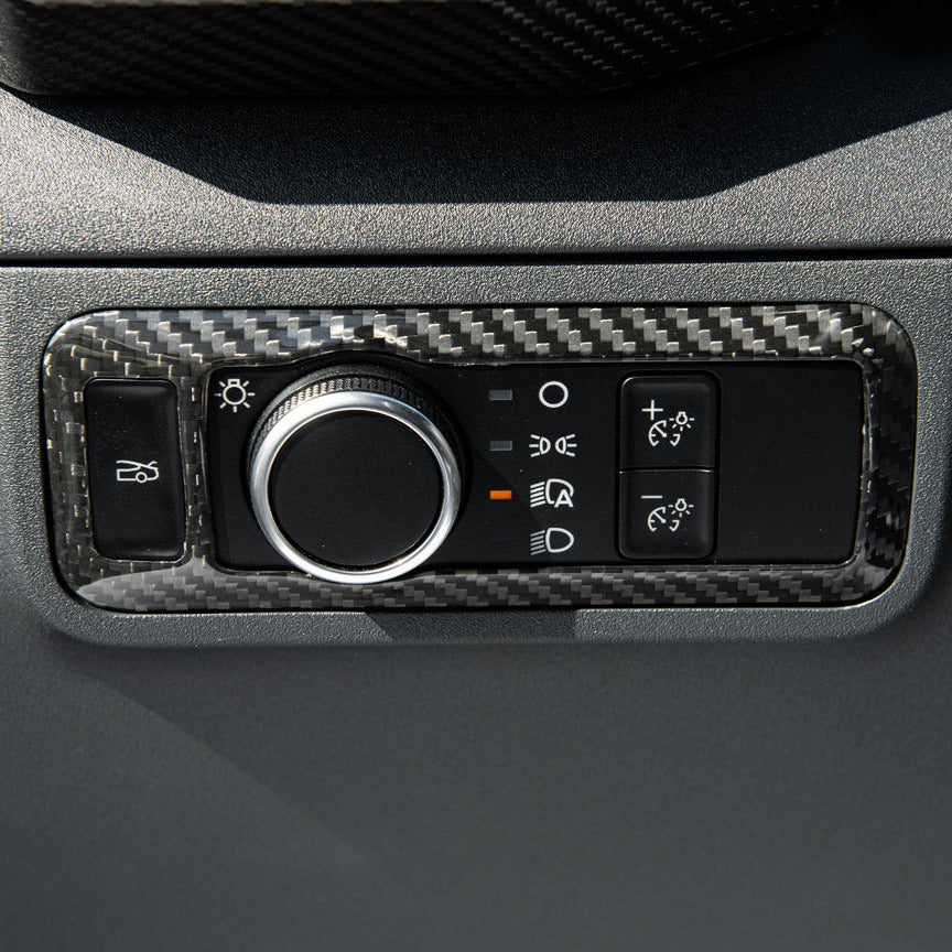 2021-Up Mustang Mach-E DRY CARBON FIBER Head Light Control Panel Trim