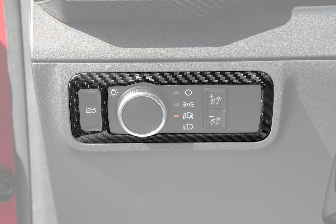 2021-Up Mustang Mach-E DRY CARBON FIBER Head Light Control Panel Trim