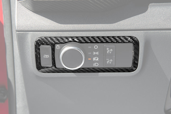 2021-Up Mustang Mach-E DRY CARBON FIBER Head Light Control Panel Trim