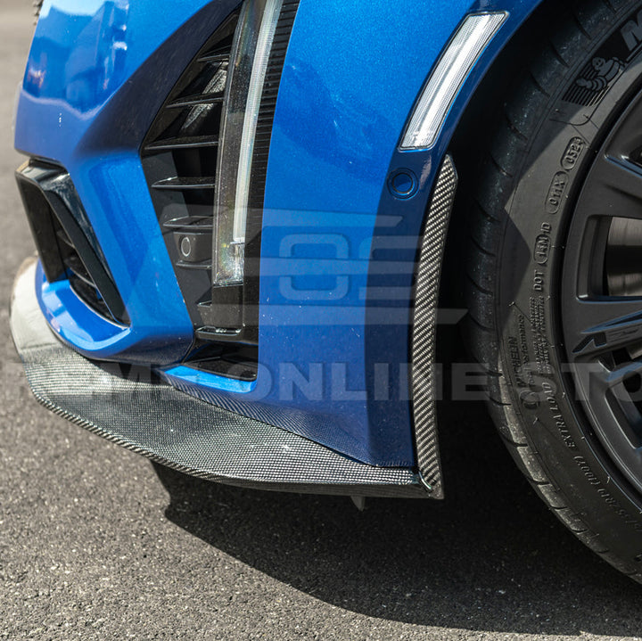 2020-Up Cadillac CT5-V Blackwing CARBON FIBER Front Splitter Side Wheel Arch
