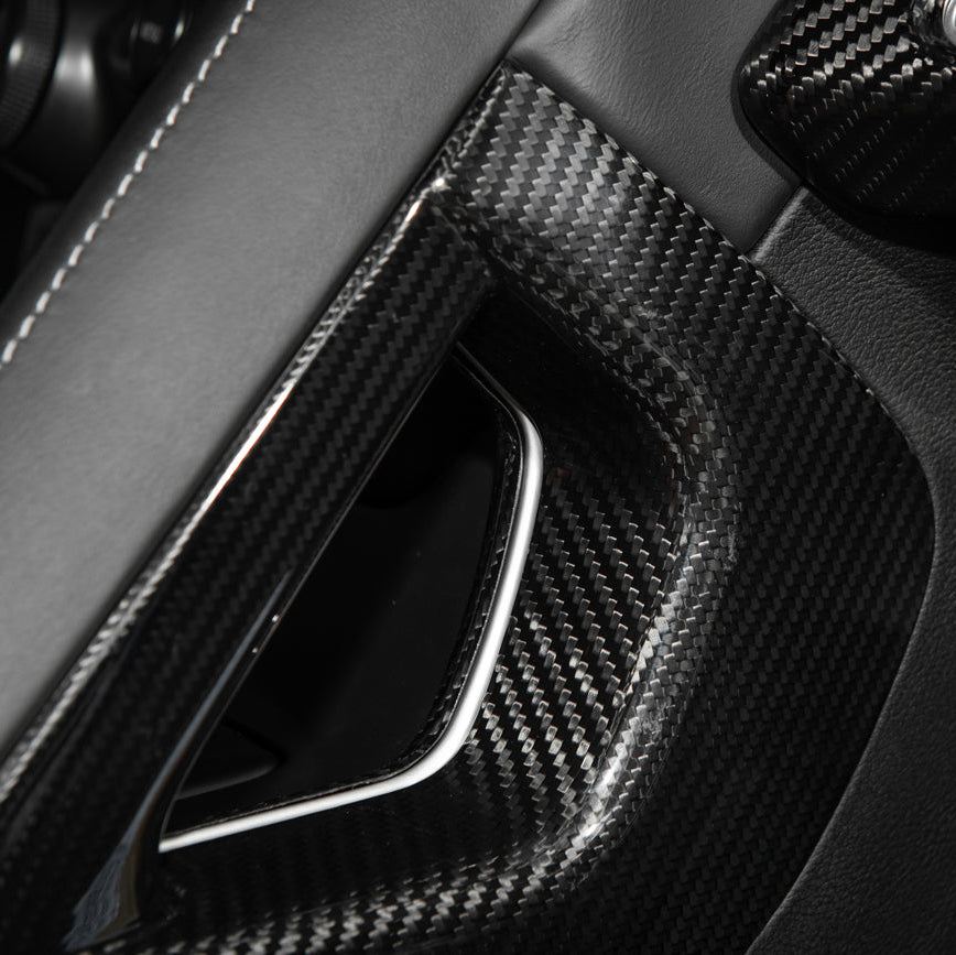 Corvette C7 Dry Carbon Fiber Center Console Grab Handle Cover