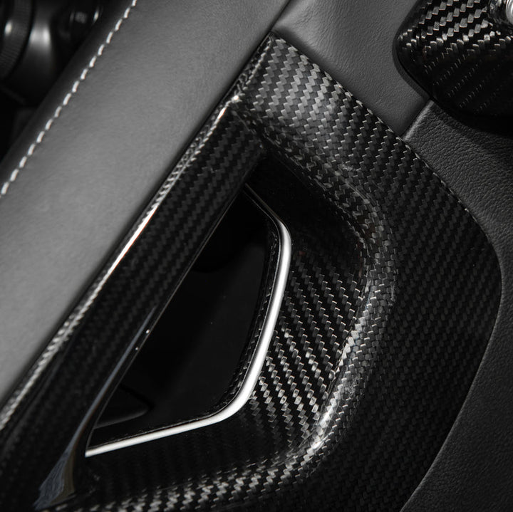 Corvette C7 Dry Carbon Fiber Center Console Grab Handle Cover