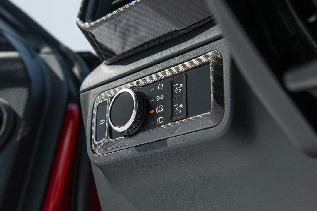 2021-Up Mustang Mach-E DRY CARBON FIBER Head Light Control Panel Trim