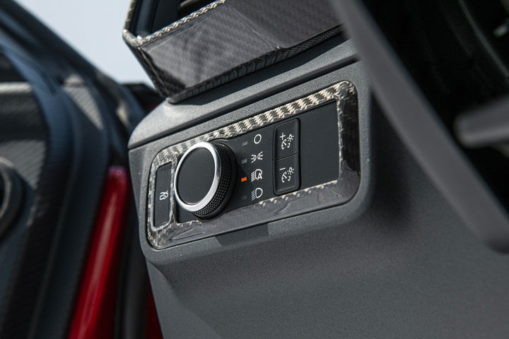 2021-Up Mustang Mach-E DRY CARBON FIBER Head Light Control Panel Trim
