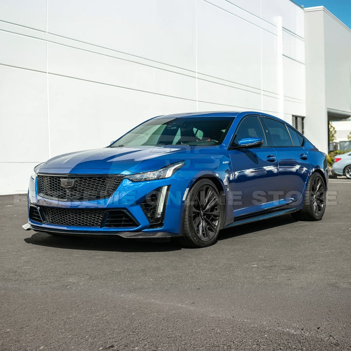 2020-Up Cadillac CT5-V Blackwing CARBON FIBER Front Splitter Side Wheel Arch