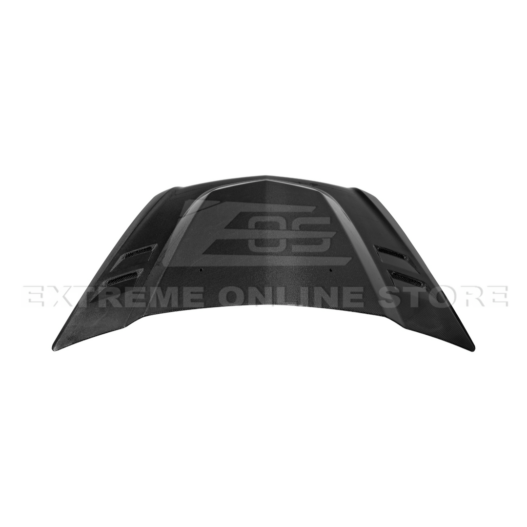 2009-15 Cadillac CTS-V Double Sided CARBON FIBER  Middle Vented Front Bumper Hood