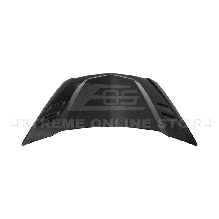 2009-15 Cadillac CTS-V Double Sided CARBON FIBER  Middle Vented Front Bumper Hood