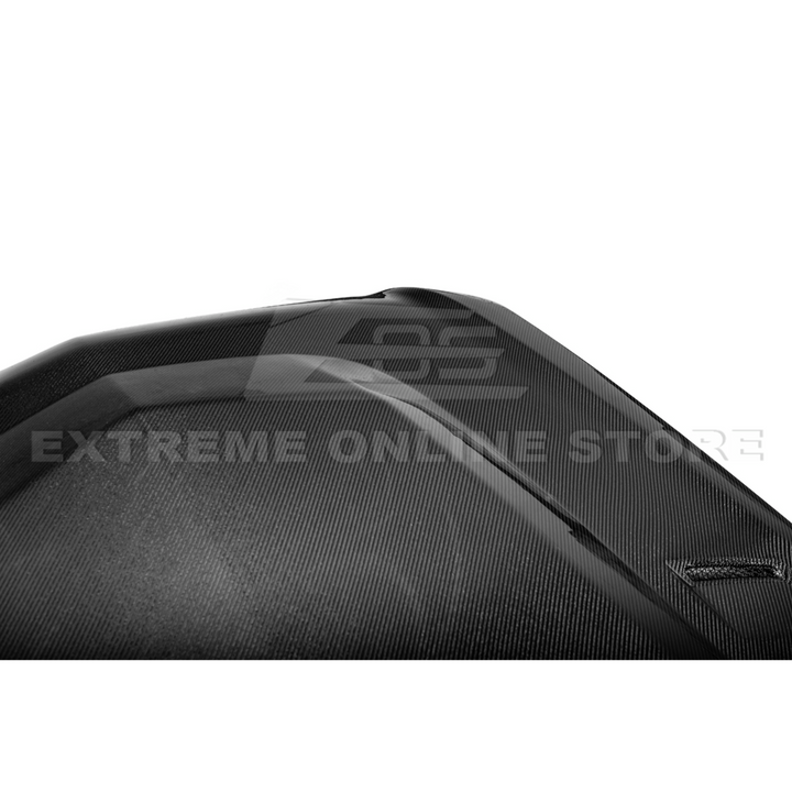 2009-15 Cadillac CTS-V Double Sided CARBON FIBER  Middle Vented Front Bumper Hood