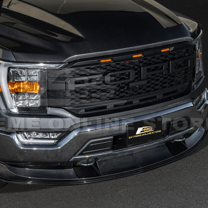 2021-Up Ford F-150 EOS Performance CARBON FIBER 2Pcs Front Bumper Lip Splitter