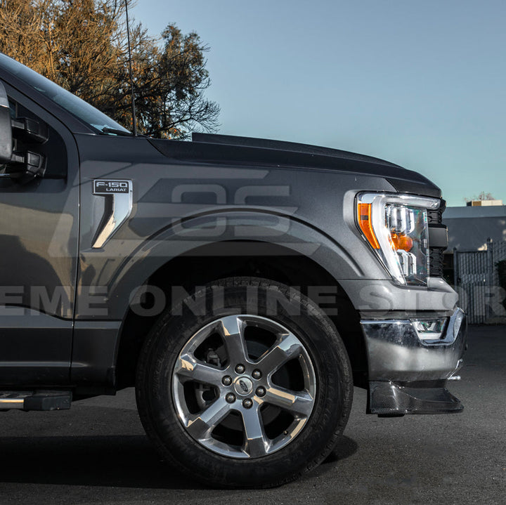 2021-Up Ford F-150 EOS Performance CARBON FIBER 2Pcs Front Bumper Lip Splitter