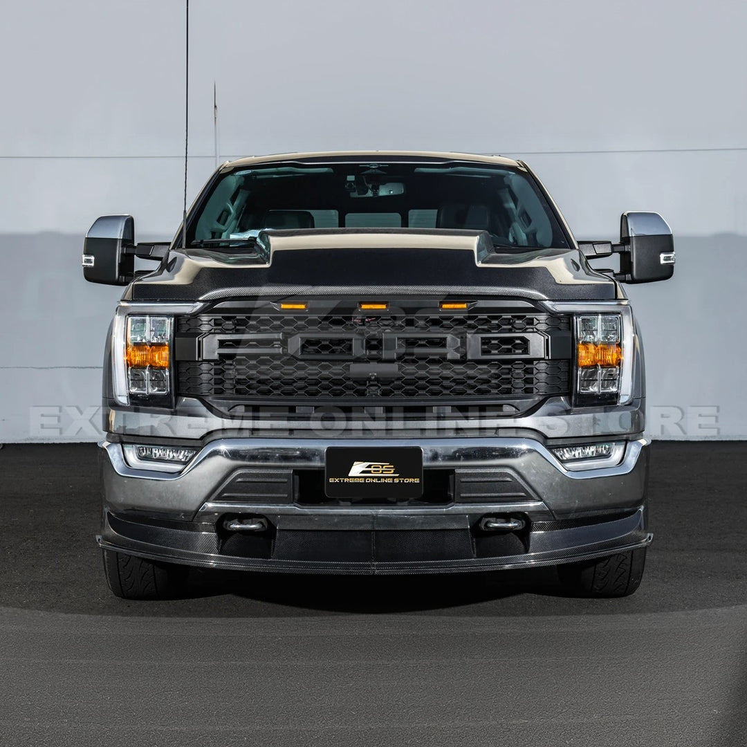 2021-Up Ford F-150 EOS Performance CARBON FIBER 2Pcs Front Bumper Lip Splitter