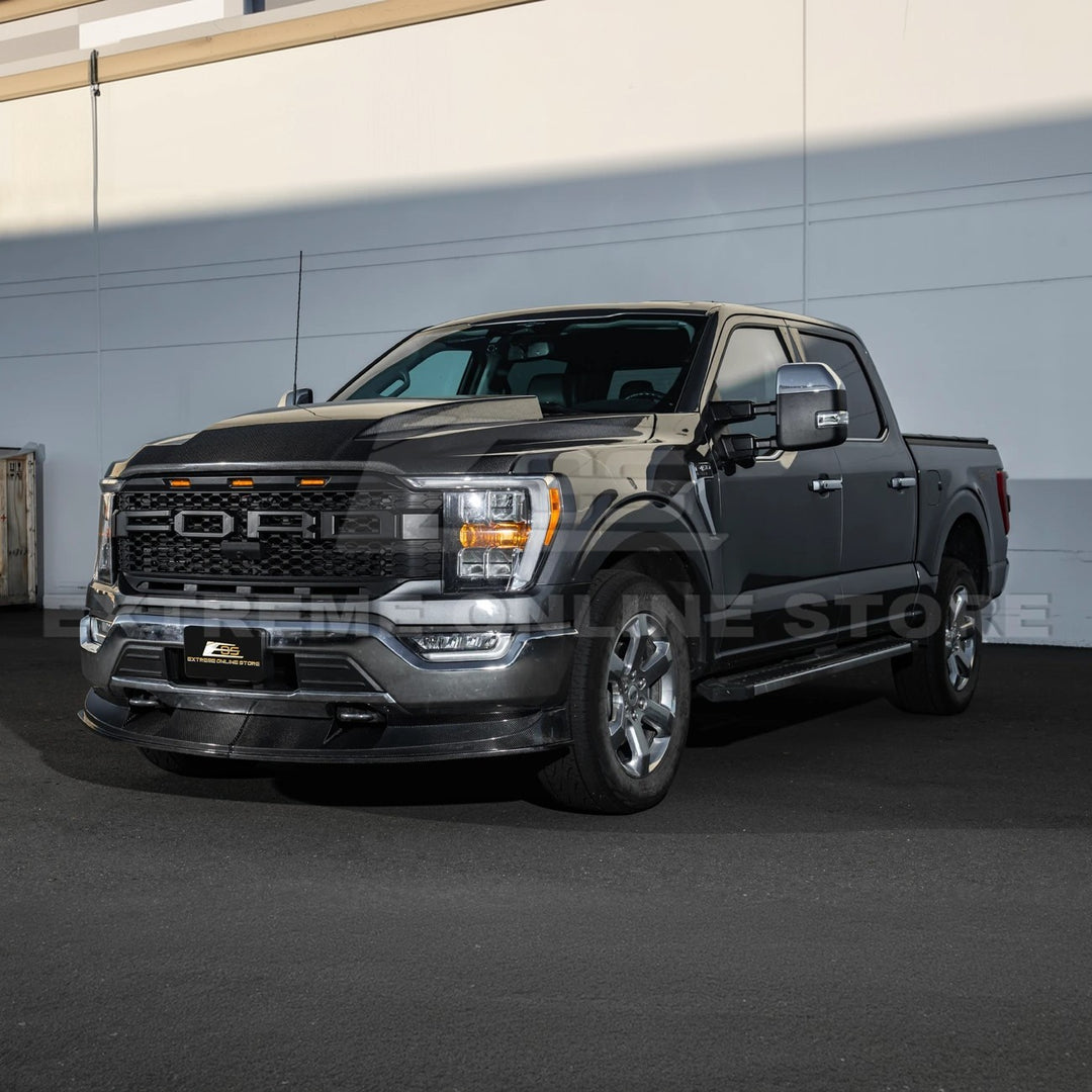 2021-Up Ford F-150 EOS Performance CARBON FIBER 2Pcs Front Bumper Lip Splitter