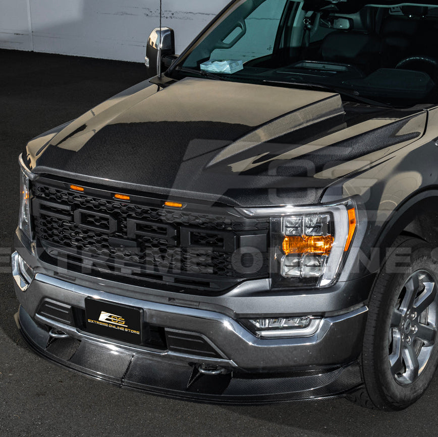 2021-Up Ford F-150 EOS Performance CARBON FIBER 2Pcs Front Bumper Lip Splitter
