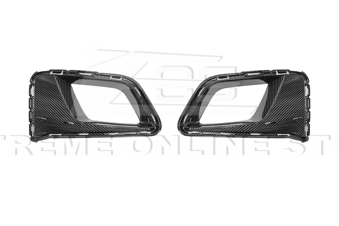 2019-24 Camaro ZL1 1LE Dry Cabon Fiber Front Air Duct Bezels &amp; Canard Dive Planes