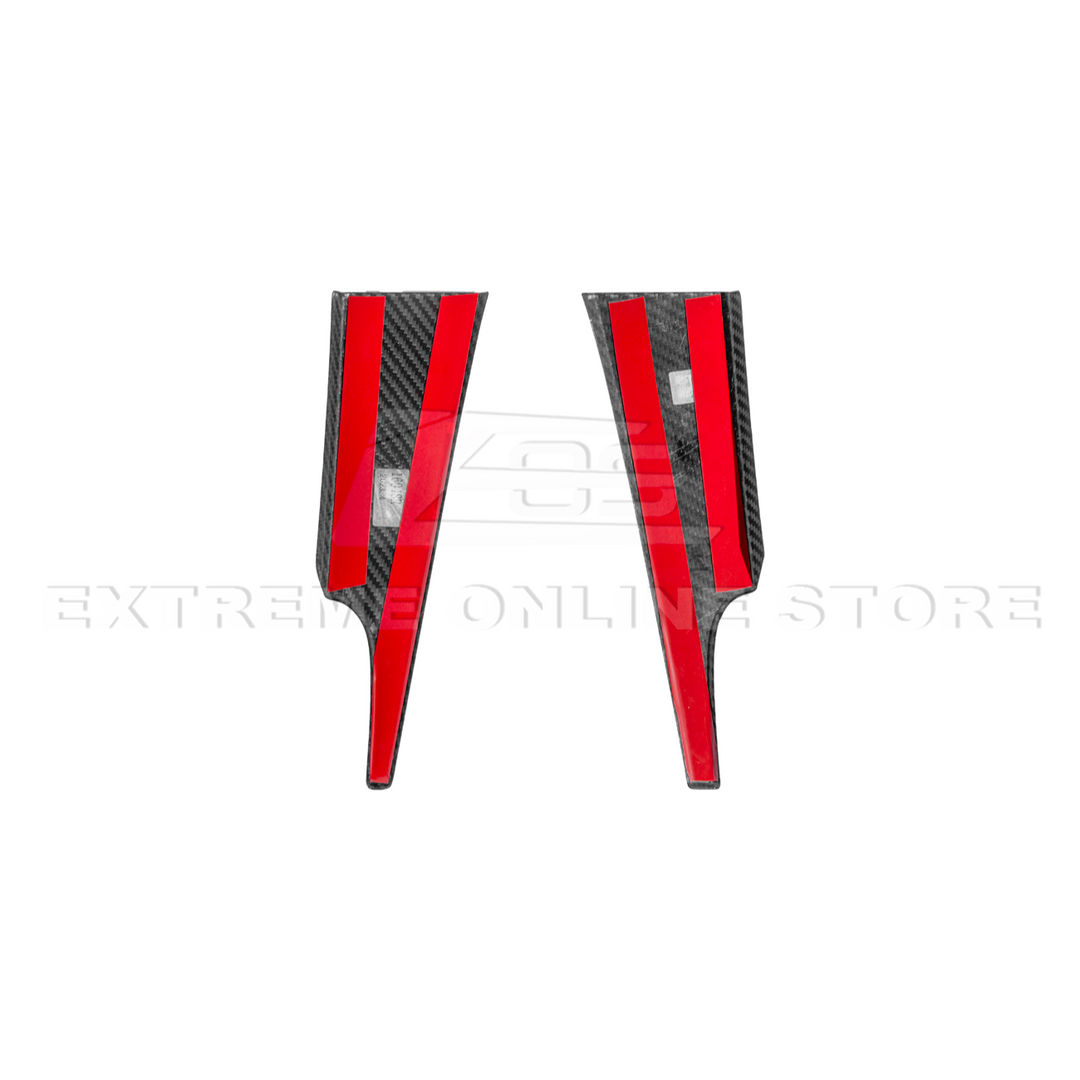 2015-23 Ford Mustang DRY  CARBON FIBER Dashboard Lower Trim Cover Pair
