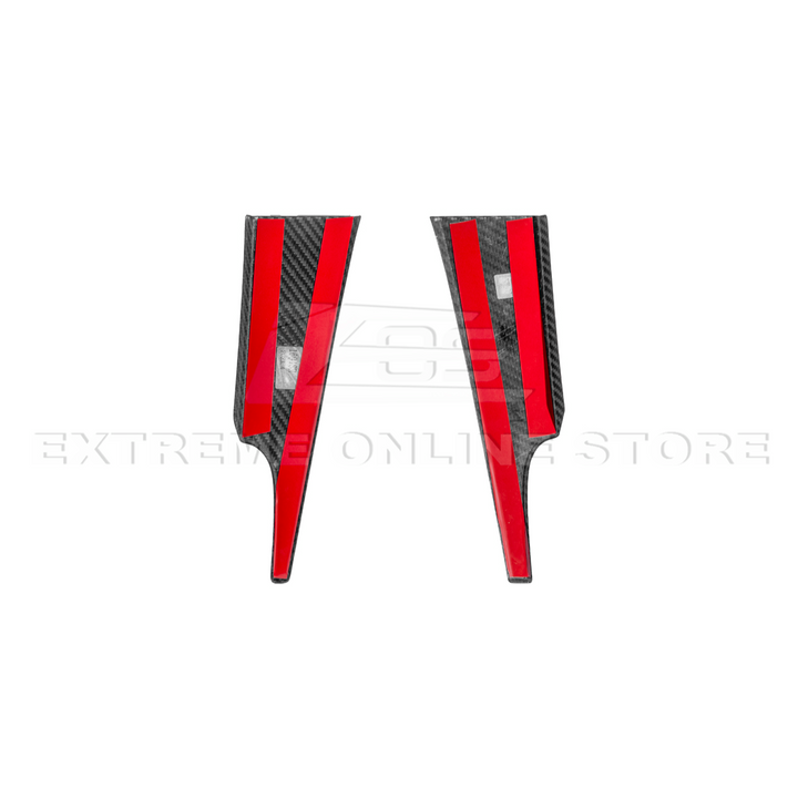 2015-23 Ford Mustang DRY  CARBON FIBER Dashboard Lower Trim Cover Pair