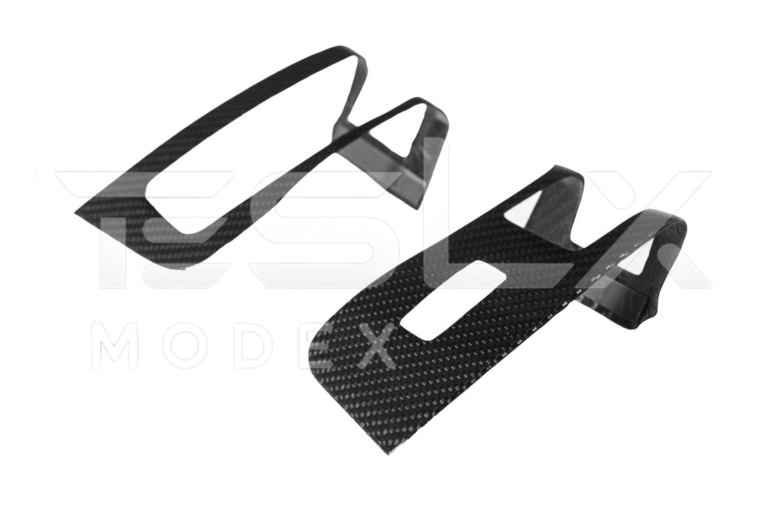 2020-23 Tesla Model 3 &amp; 20-24 Y Carbon Fiber Interior Door Glass Lifting Panel Cover