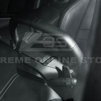 2020-Up Corvette C8 DRY CARBON FIBER Steering Wheel Paddle Shifters Replacement