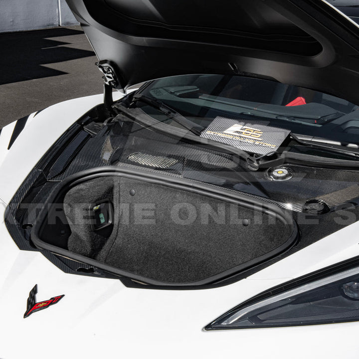 Corvette C8 DRY CARBON FIBER Front Trunk Trim Cover Kit