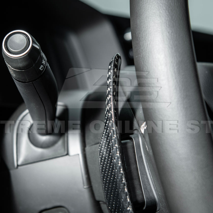 2020-Up Corvette C8 DRY CARBON FIBER Steering Wheel Paddle Shifters Replacement