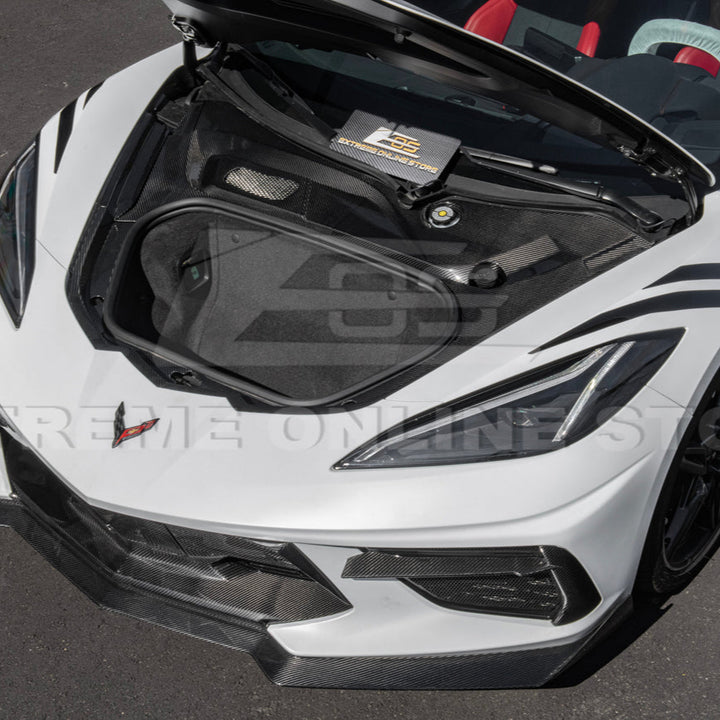 Corvette C8 DRY CARBON FIBER Front Trunk Trim Cover Kit