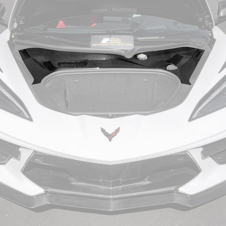 Corvette C8 DRY CARBON FIBER Front Trunk Trim Cover Kit