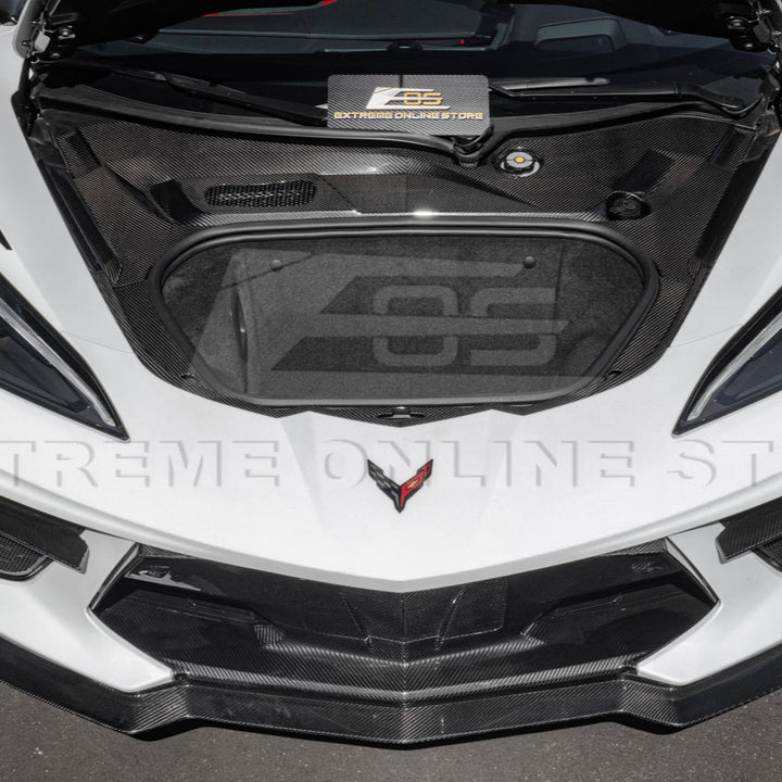 Corvette C8 DRY CARBON FIBER Front Trunk Trim Cover Kit