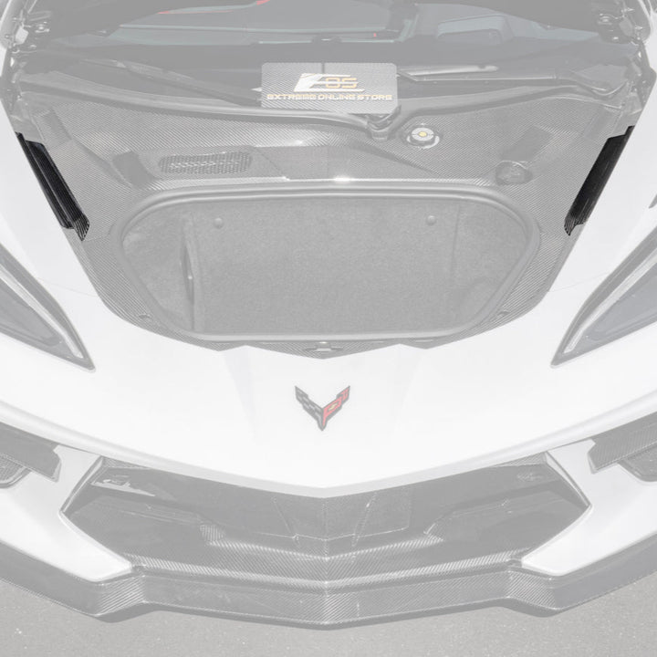 Corvette C8 DRY CARBON FIBER Front Trunk Trim Cover Kit
