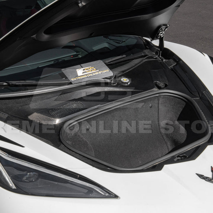 Corvette C8 DRY CARBON FIBER Front Trunk Trim Cover Kit