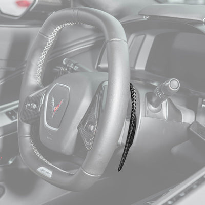 2020-Up Corvette C8 DRY CARBON FIBER Steering Wheel Paddle Shifters Replacement