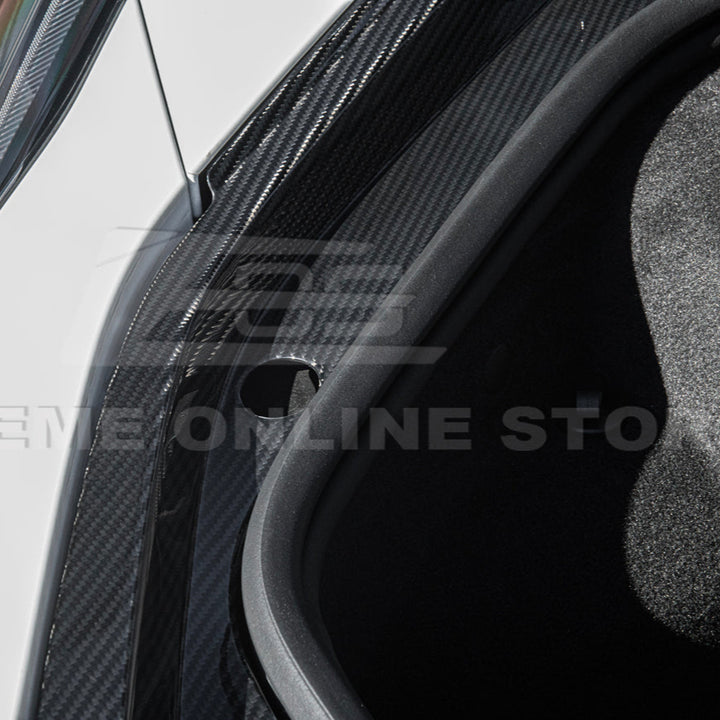 Corvette C8 DRY CARBON FIBER Front Trunk Trim Cover Kit